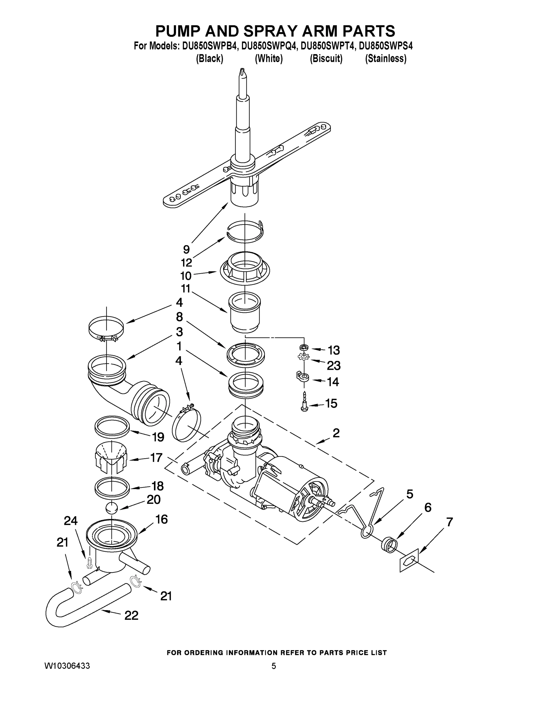 04 - PUMP AND SPRAY ARM PARTS