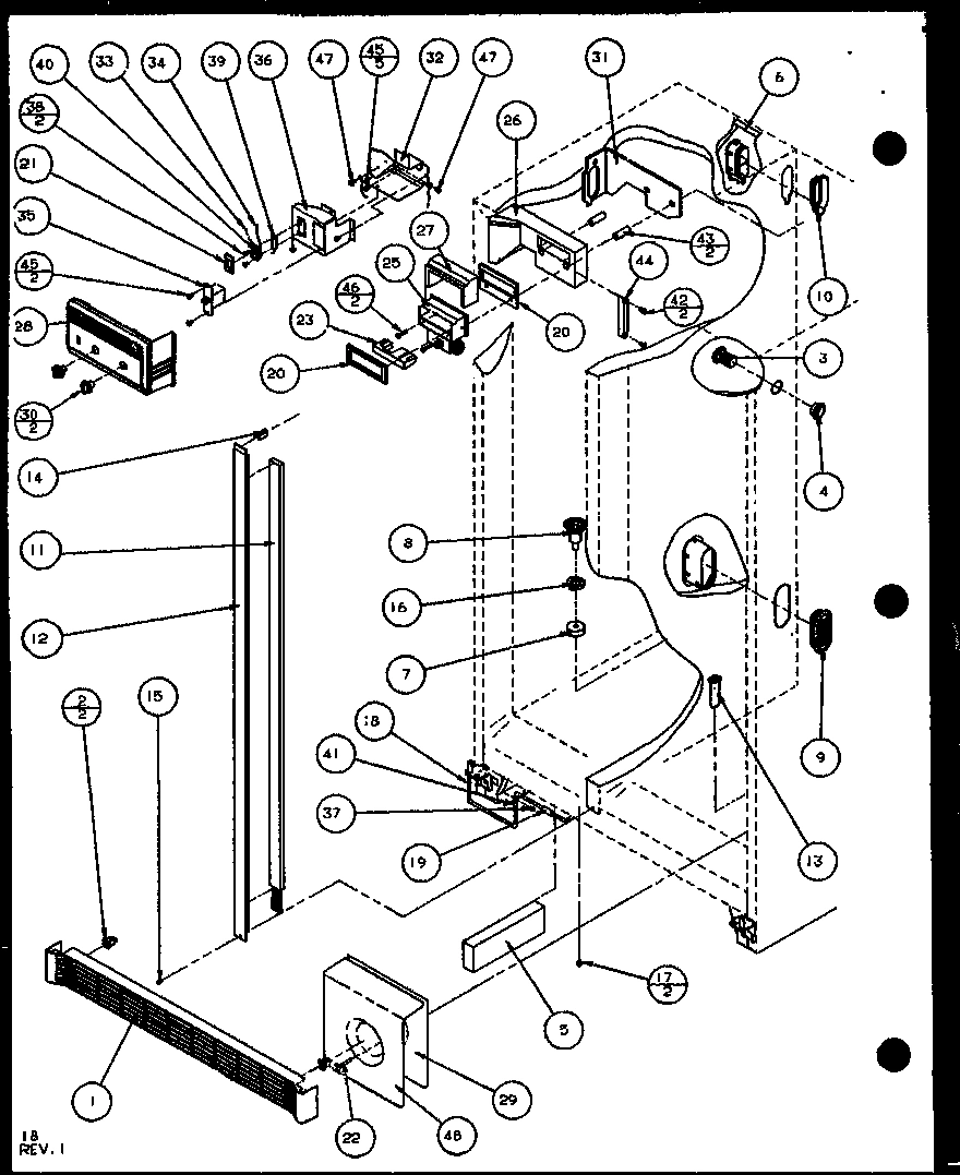 14 - REF/FZ CONTROLS AND CABINET PART