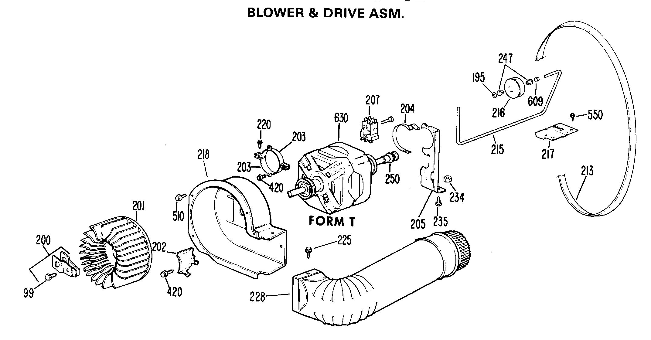 BLOWER & DRIVE ASM.