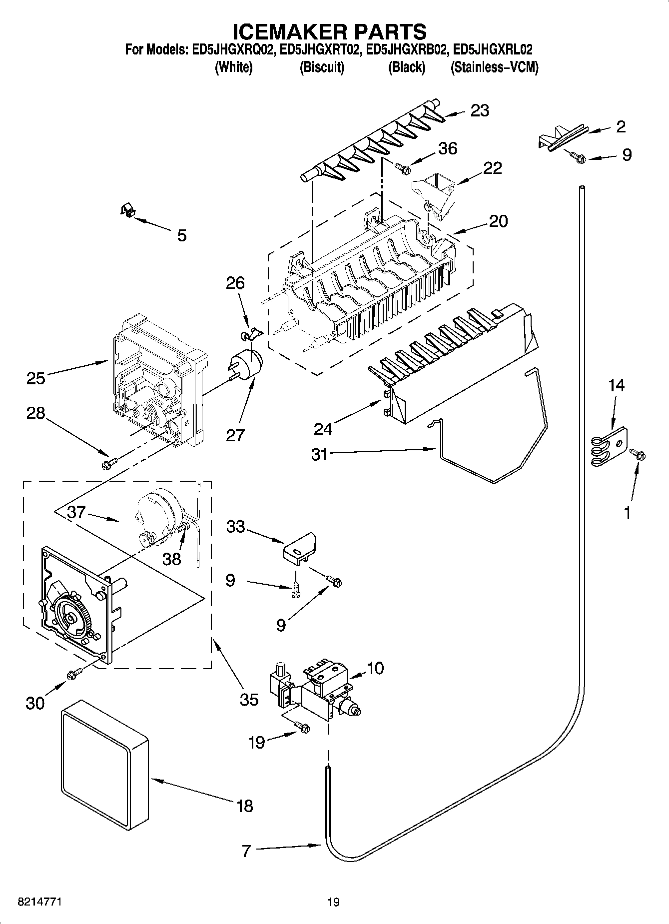 12 - ICEMAKER PARTS, OPTIONAL PARTS (NOT INCLUDED)
