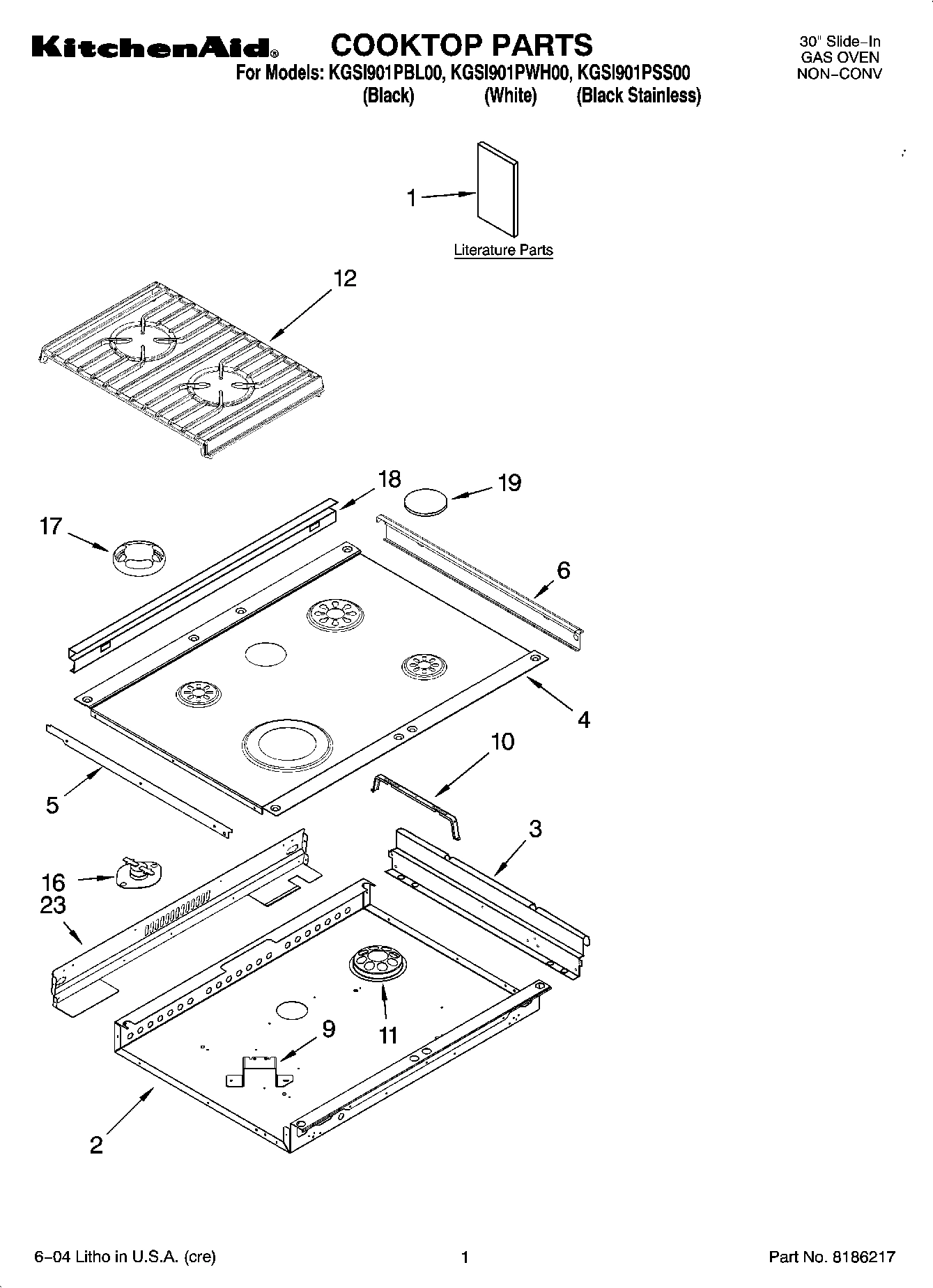 01 - COOKTOP PARTS