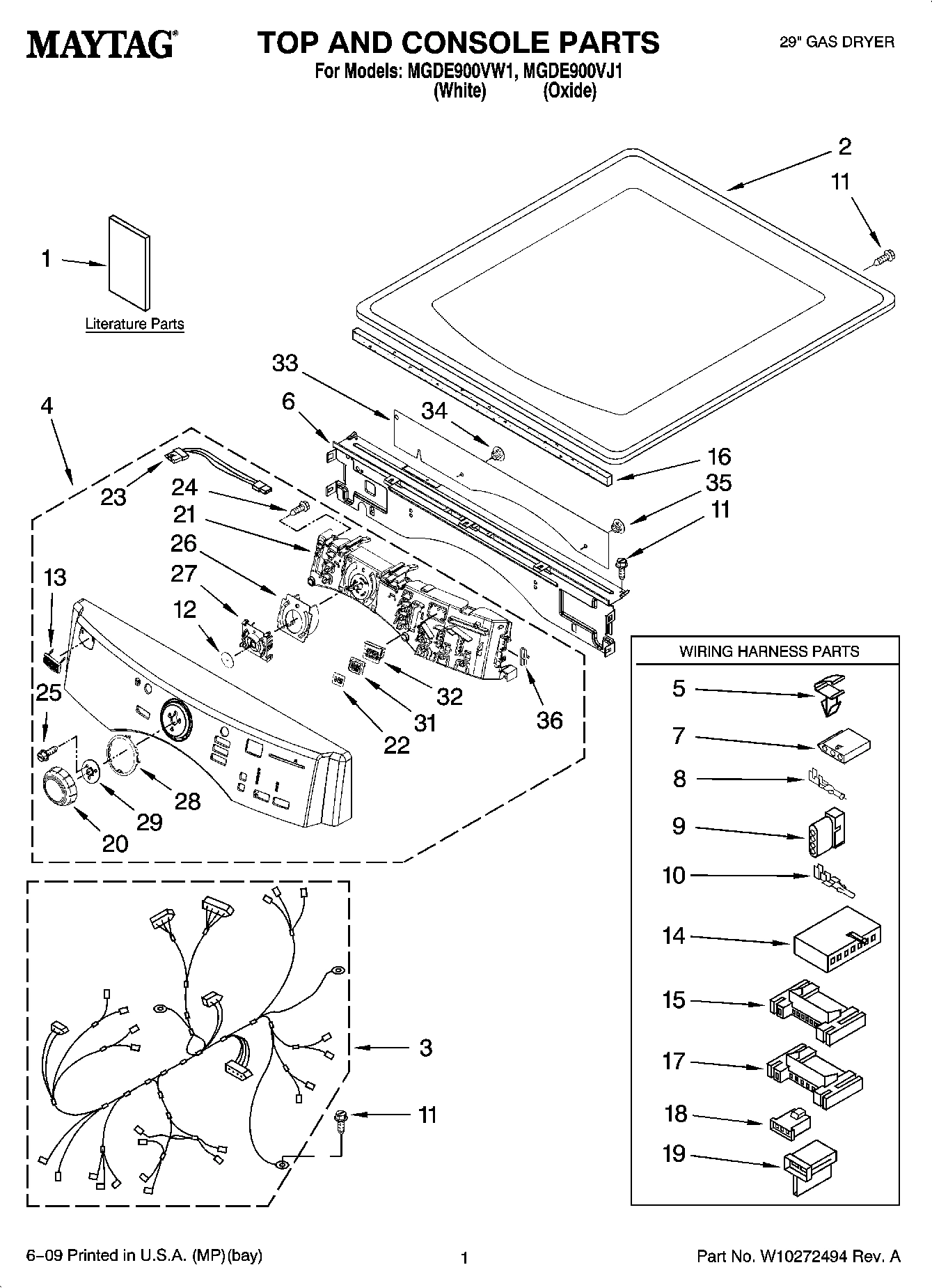 01 - TOP AND CONSOLE PARTS