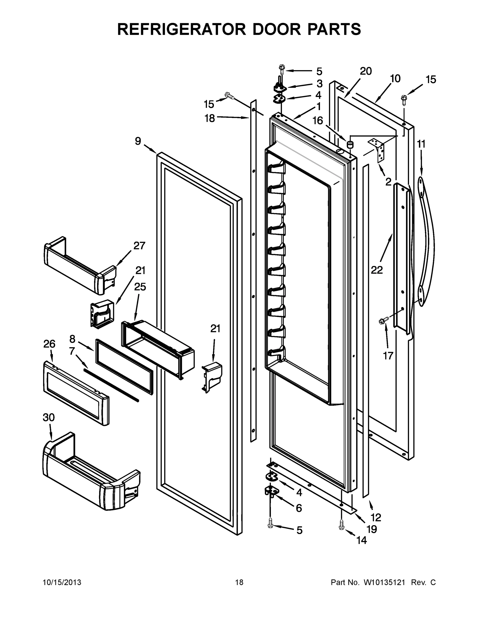 10 - REFRIGERATOR DOOR PARTS