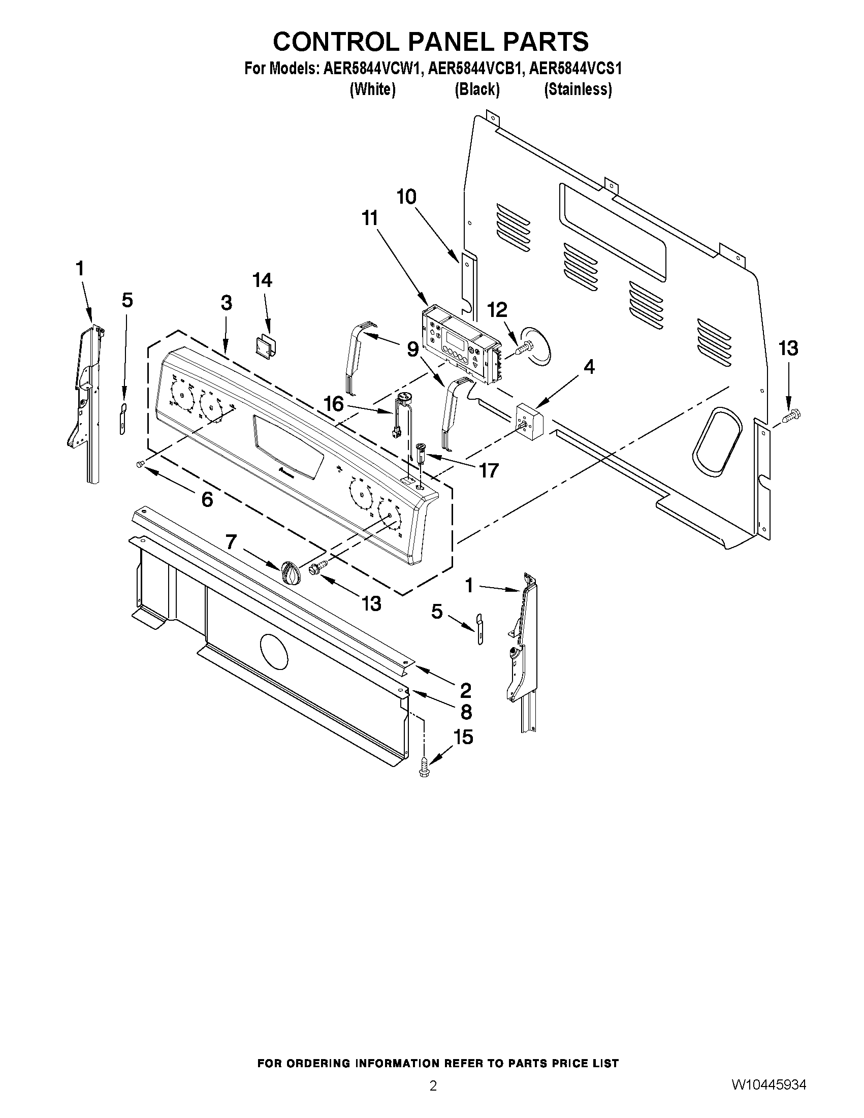 02 - CONTROL PANEL PARTS