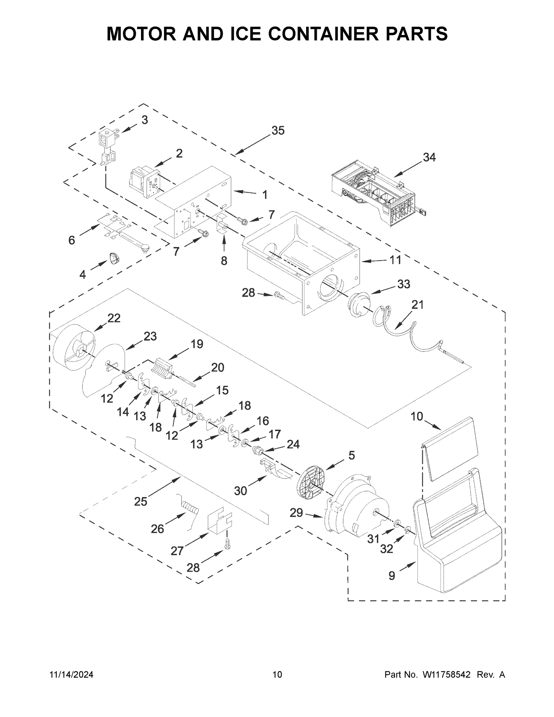 06 - MOTOR AND ICE CONTAINER PARTS