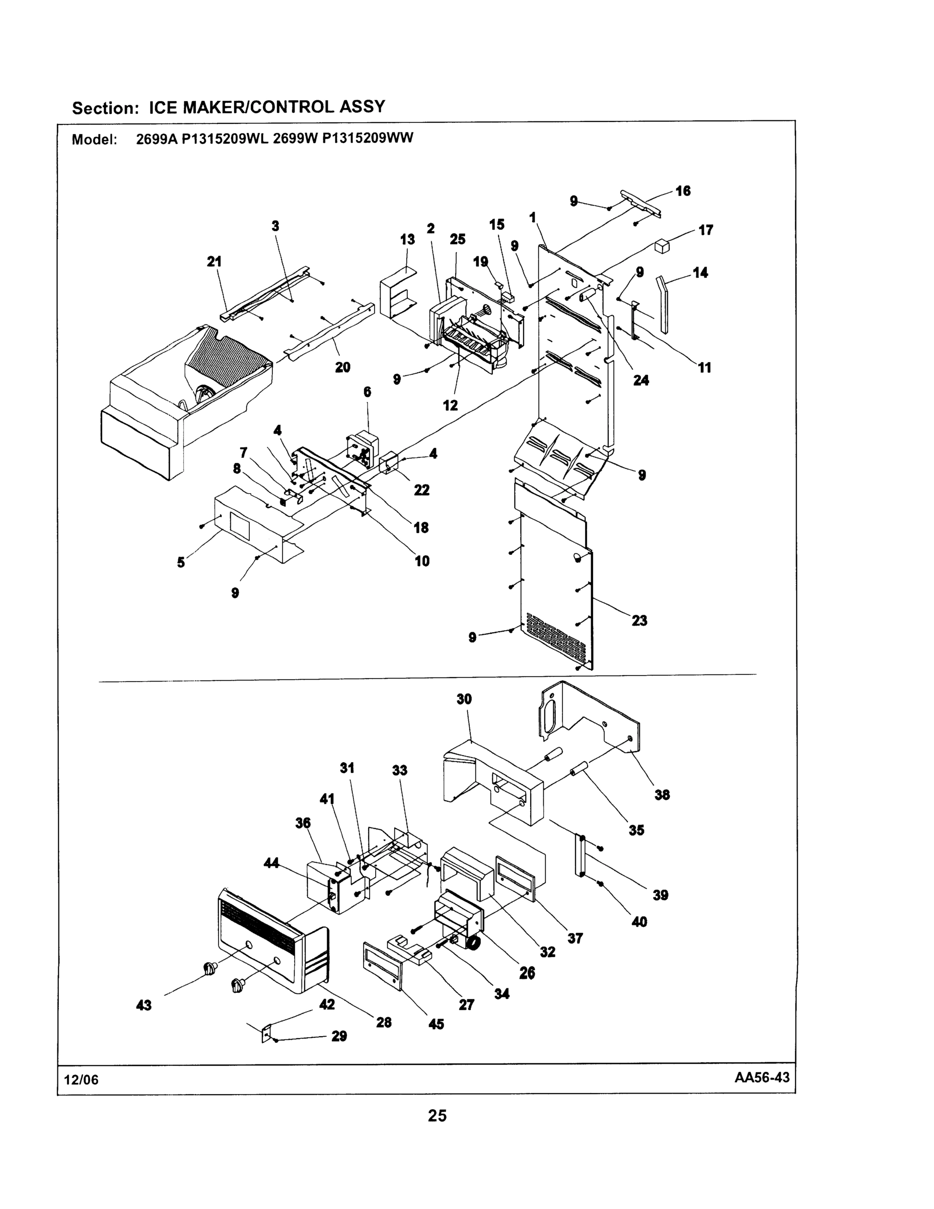 12 - ICE MAKER / CONTROL ASSY