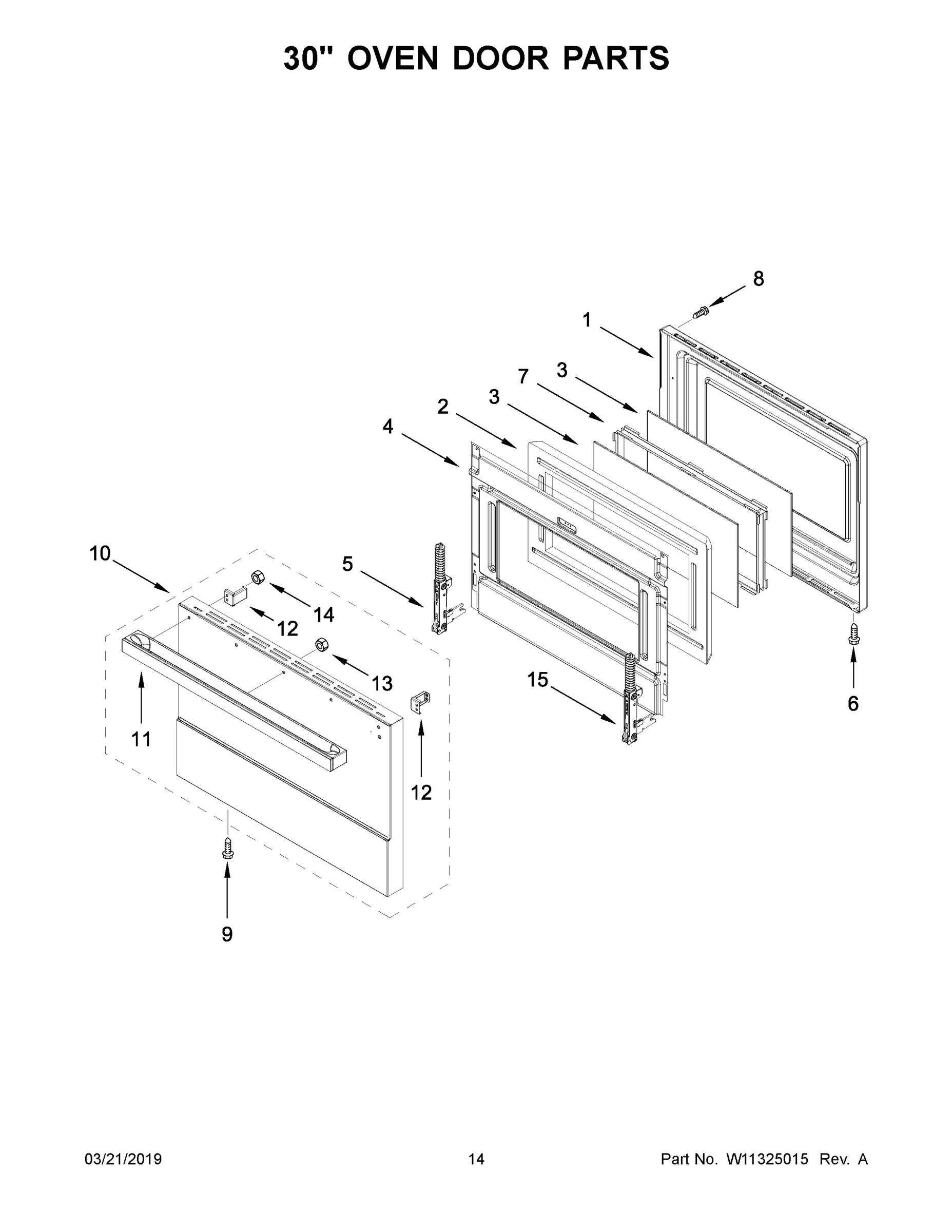 08 - 30" OVEN DOOR PARTS