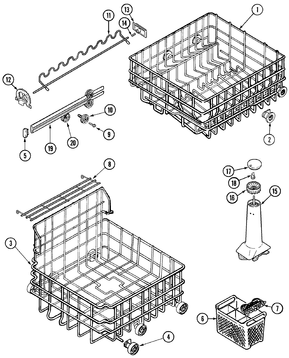 10 - TRACK & RACK ASSEMBLY