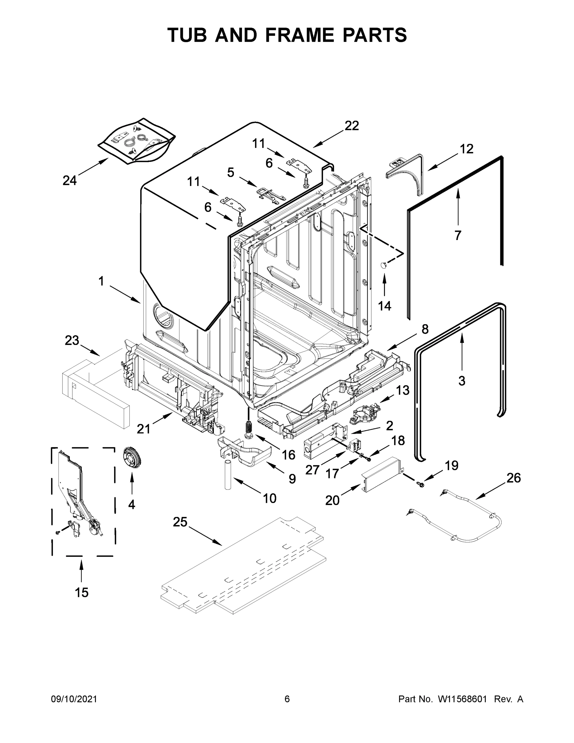 04 - TUB AND FRAME PARTS