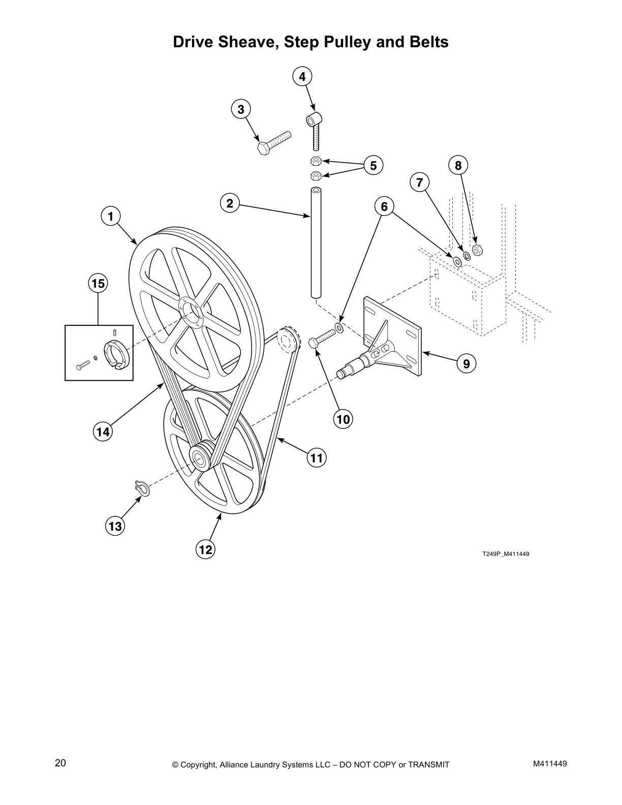 Drive Sheave, Step Pulley and Belts