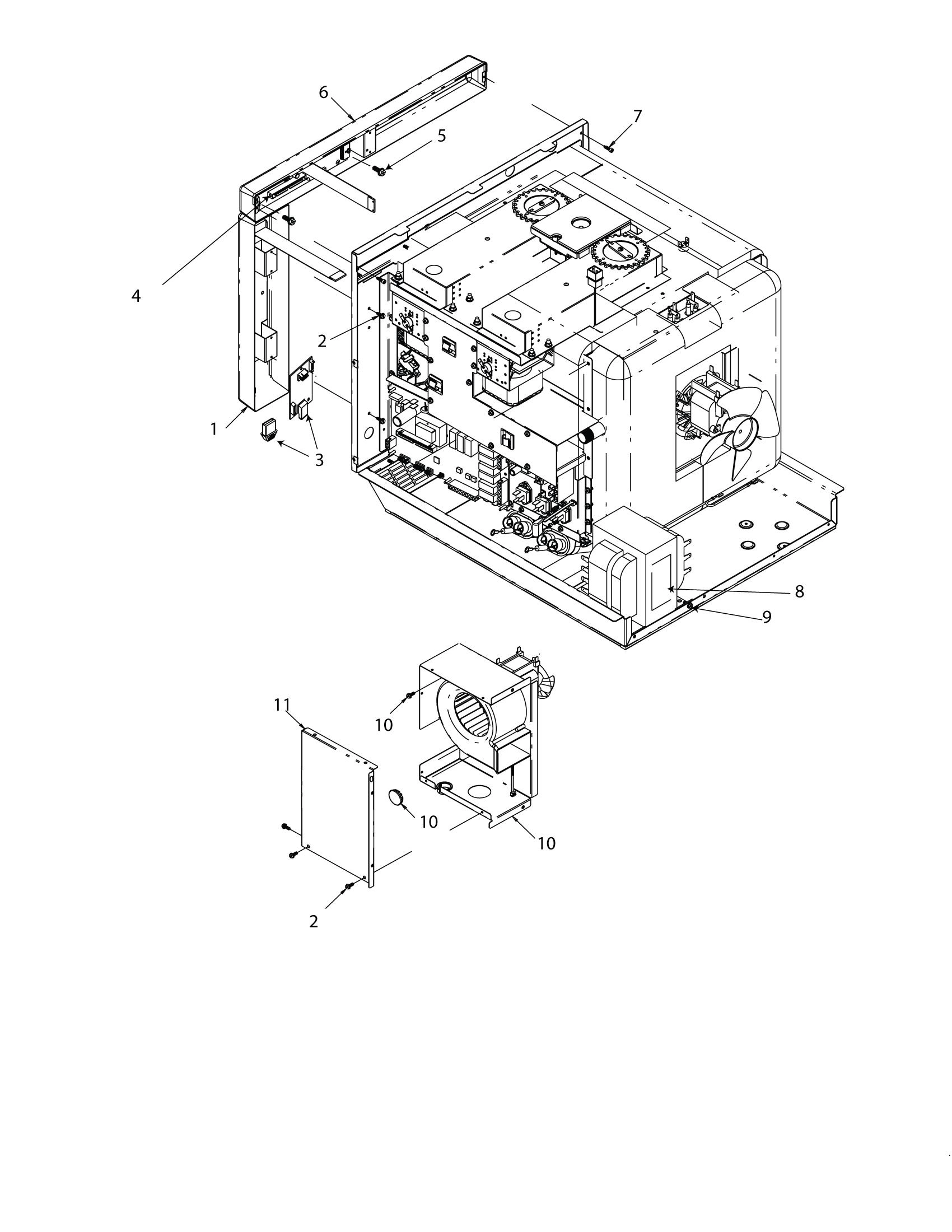 BLOWER MOTOR / TOUCH PAD ASSY / DISPLAY BRD