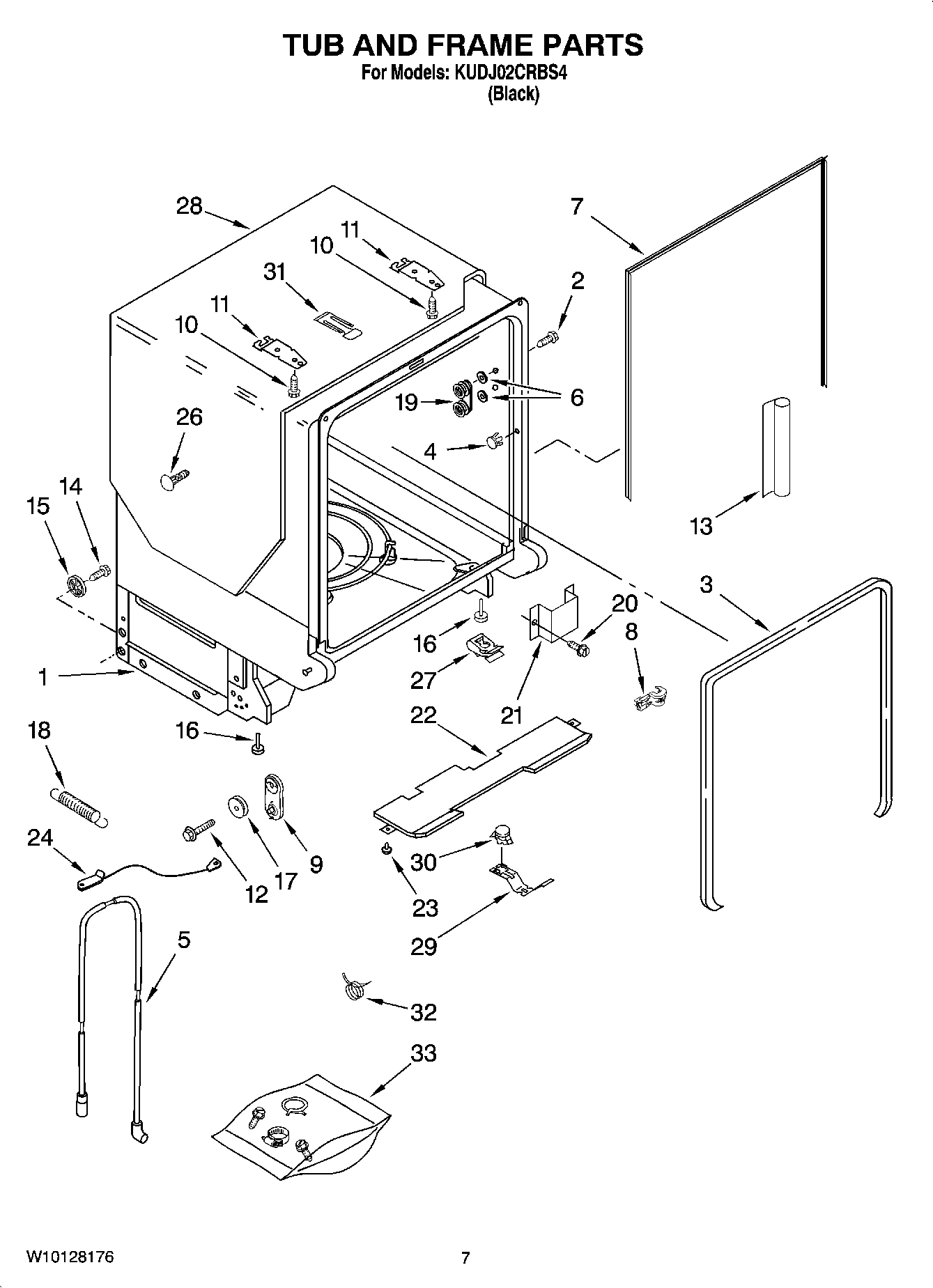 07 - TUB AND FRAME PARTS