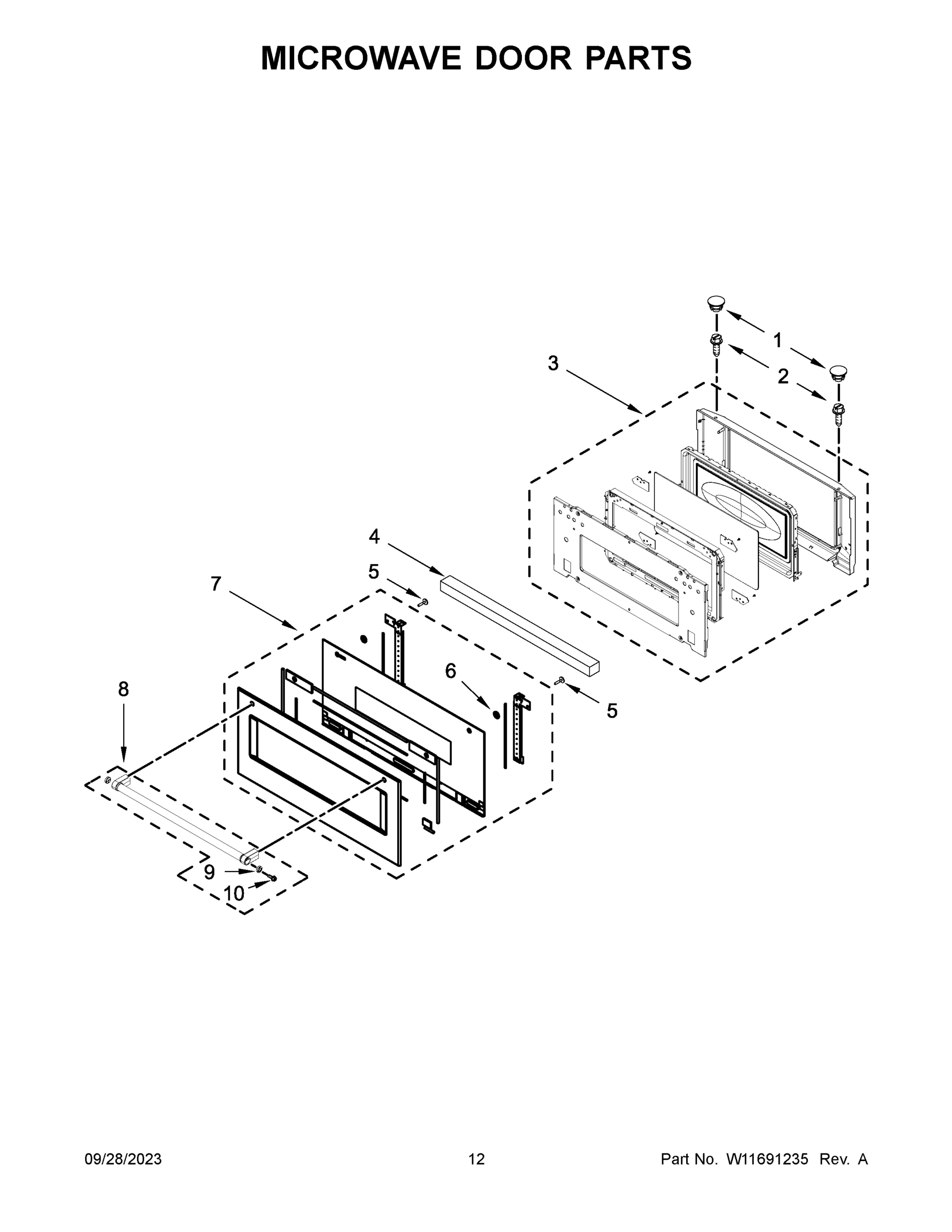 07 - MICROWAVE DOOR PARTS