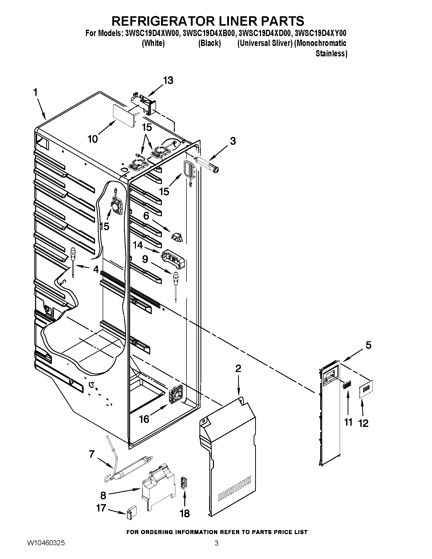 02 - REFRIGERATOR LINER PARTS