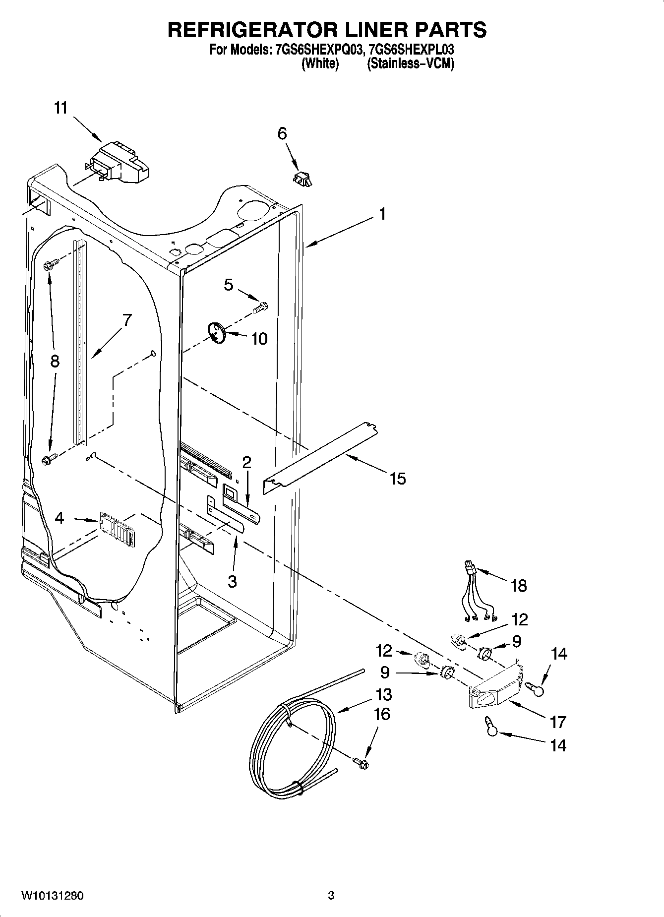02 - REFRIGERATOR LINER PARTS