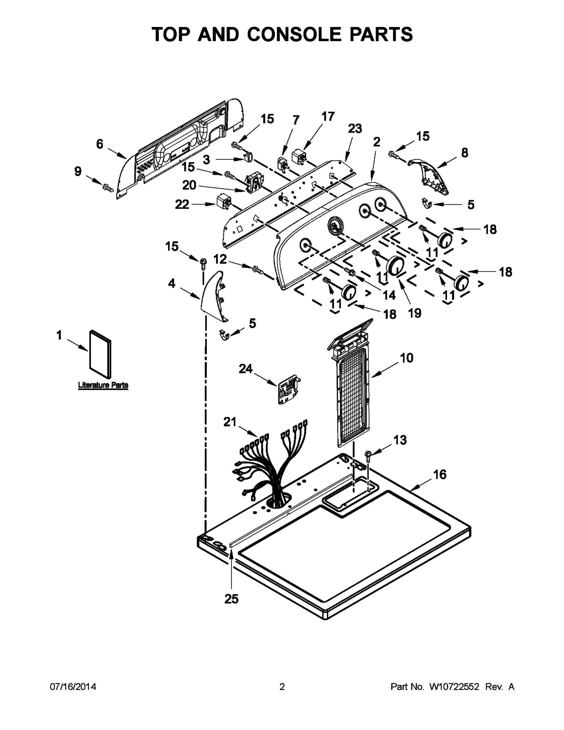 02 - TOP AND CONSOLE PARTS