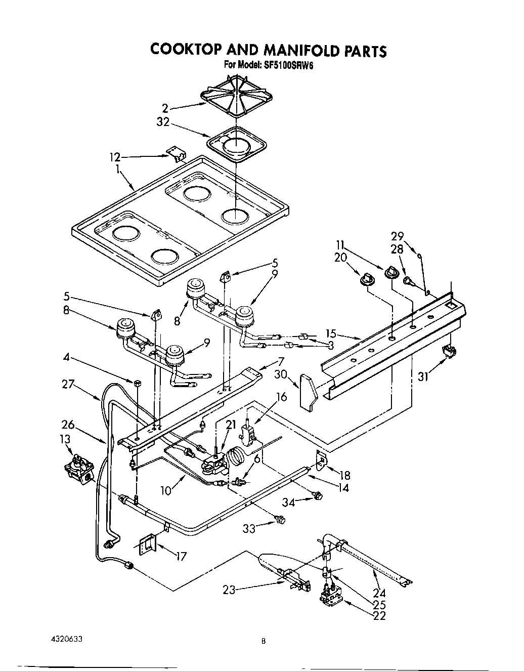 07 - COOKTOP AND MANIFOLD , LIT/OPTIONAL