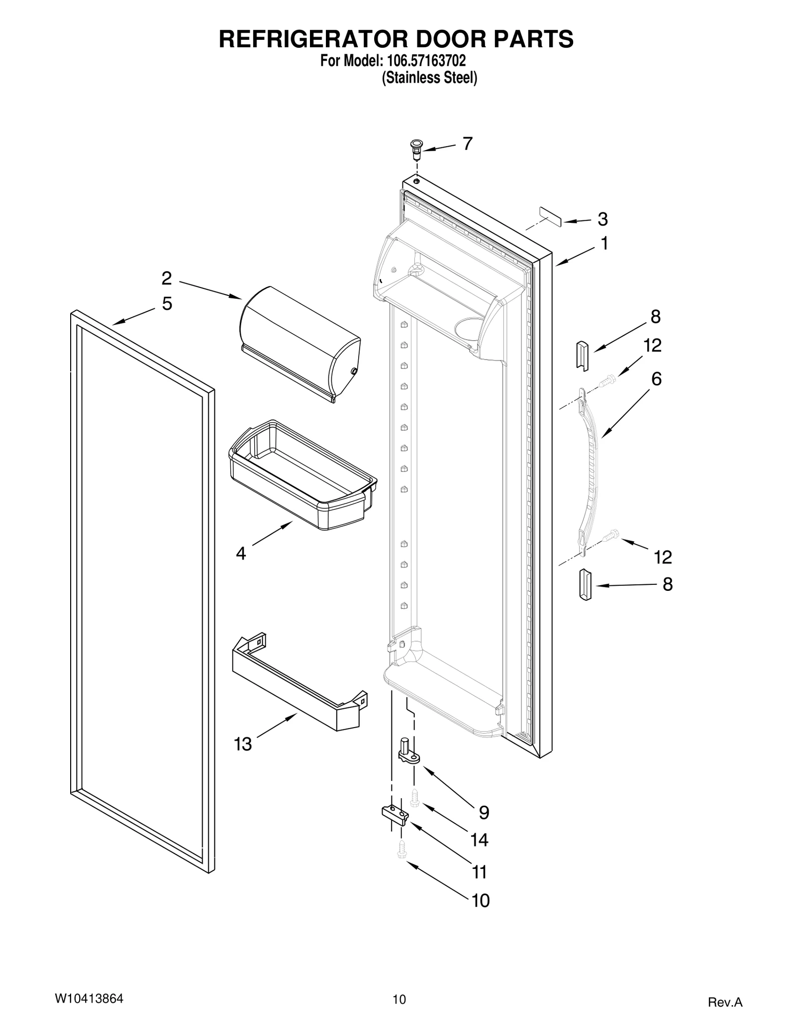 REFRIGERATOR DOOR PARTS