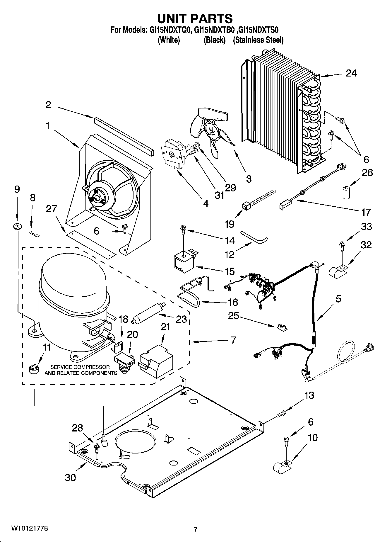 05 - UNIT PARTS, OPTIONAL PARTS (NOT INCLUDED)