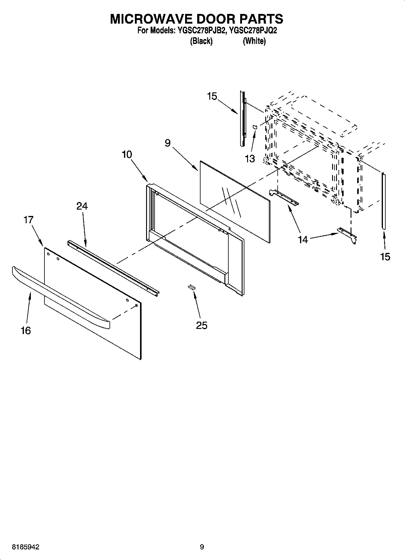 07 - MICROWAVE DOOR PARTS