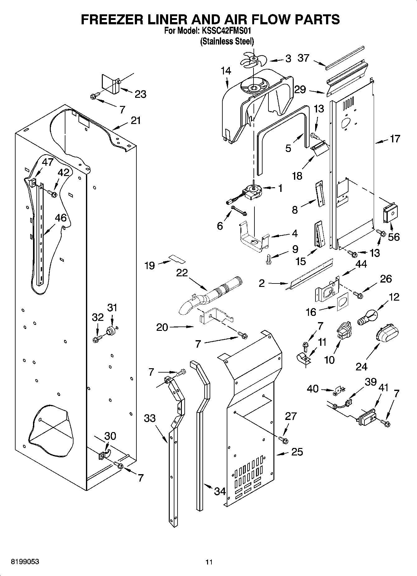 08 - FREEZER LINER AND AIR FLOW PARTS