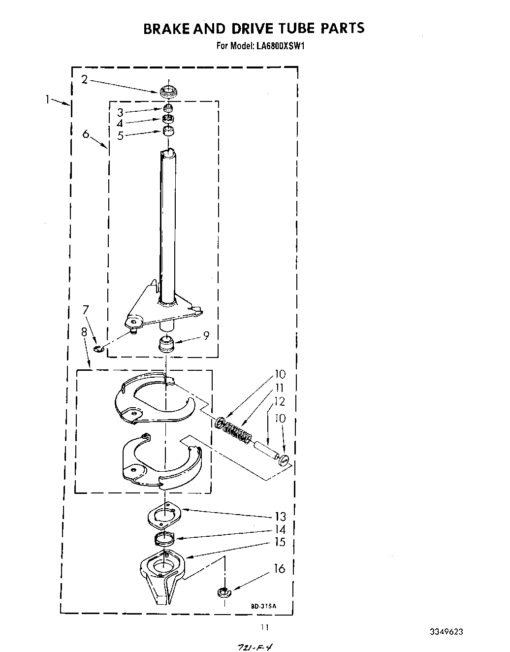 10 - BRAKE AND DRIVE TUBE