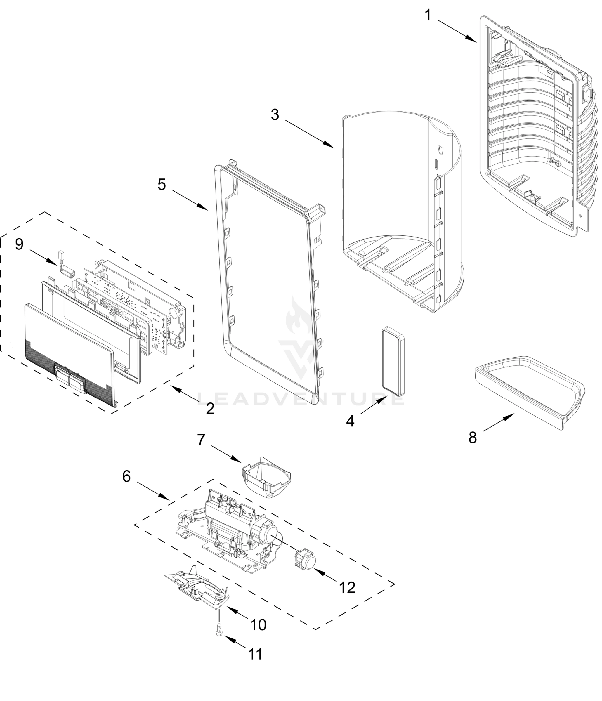 DISPENSER FRONT PARTS