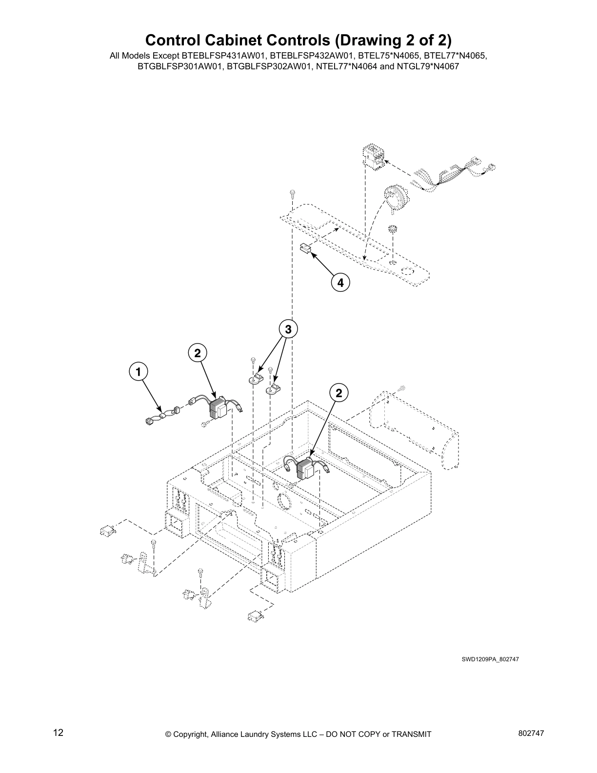 Control Cabinet Controls (Drawing 2 of 2)