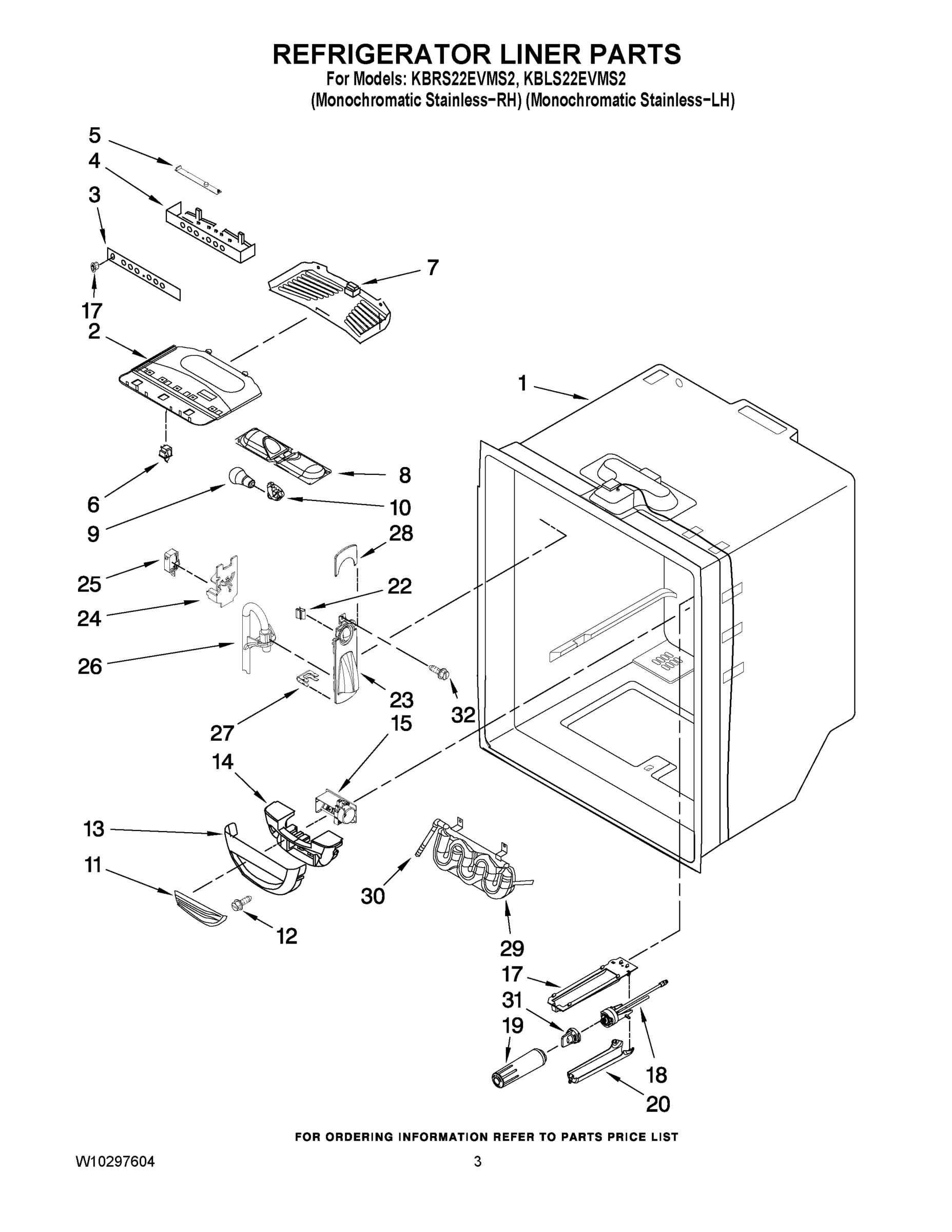 02 - REFRIGERATOR LINER PARTS