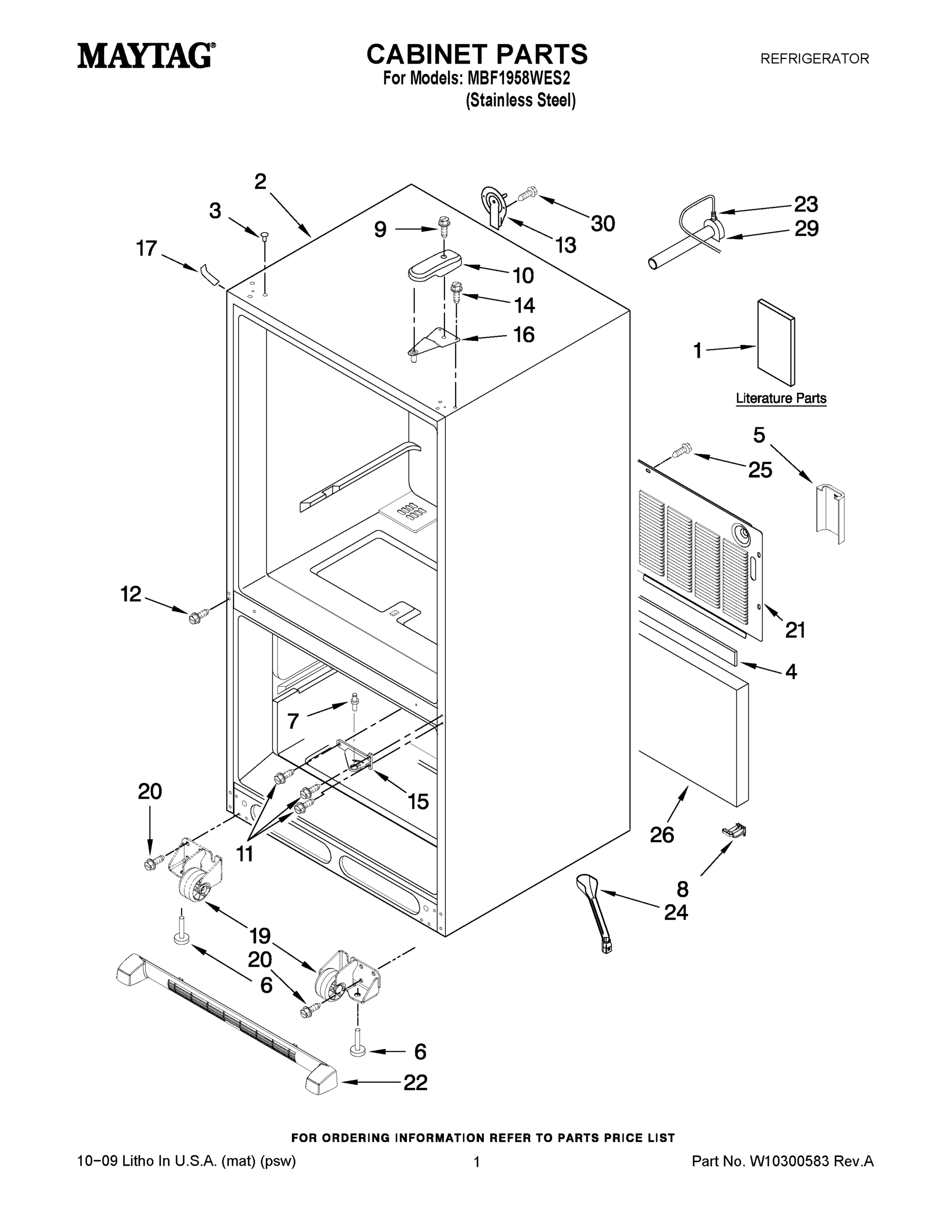 01 - CABINET PARTS