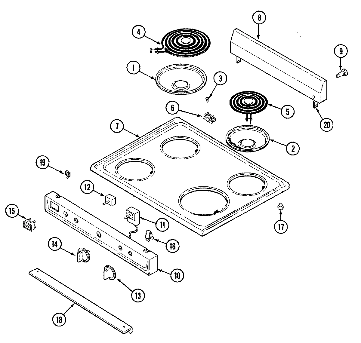 02 - CONTROL PANEL/TOP ASSEMBLY