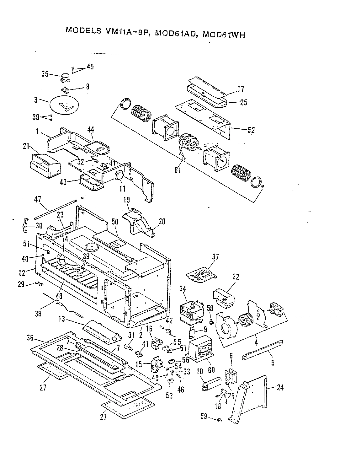 04 - MICROWAVE COMPONENTS-UPPER (VM11A-8P)
