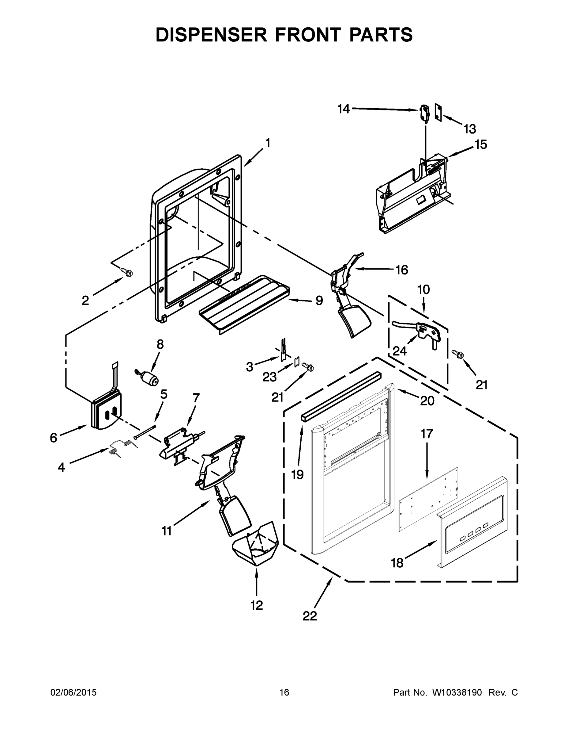 09 - DISPENSER FRONT PARTS