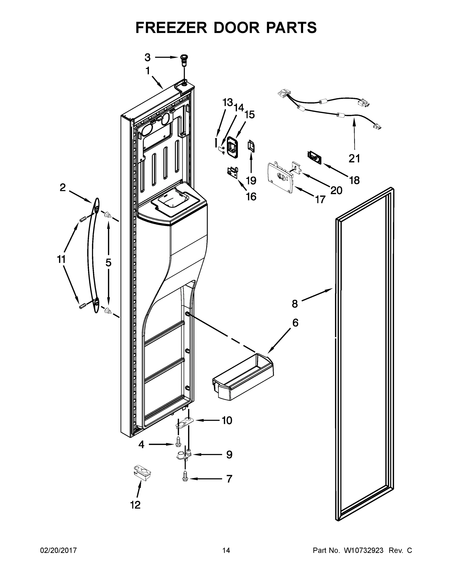 08 - FREEZER DOOR PARTS