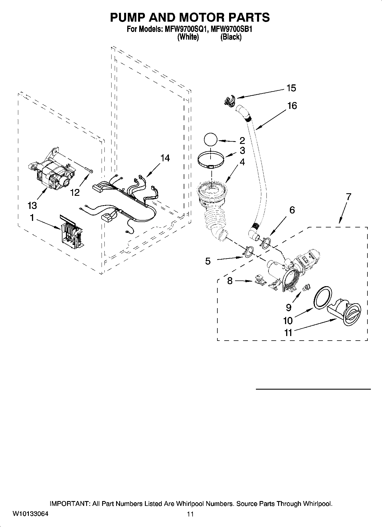 06 - PUMP AND MOTOR PARTS, OPTIONAL PARTS (NOT INCLUDED)