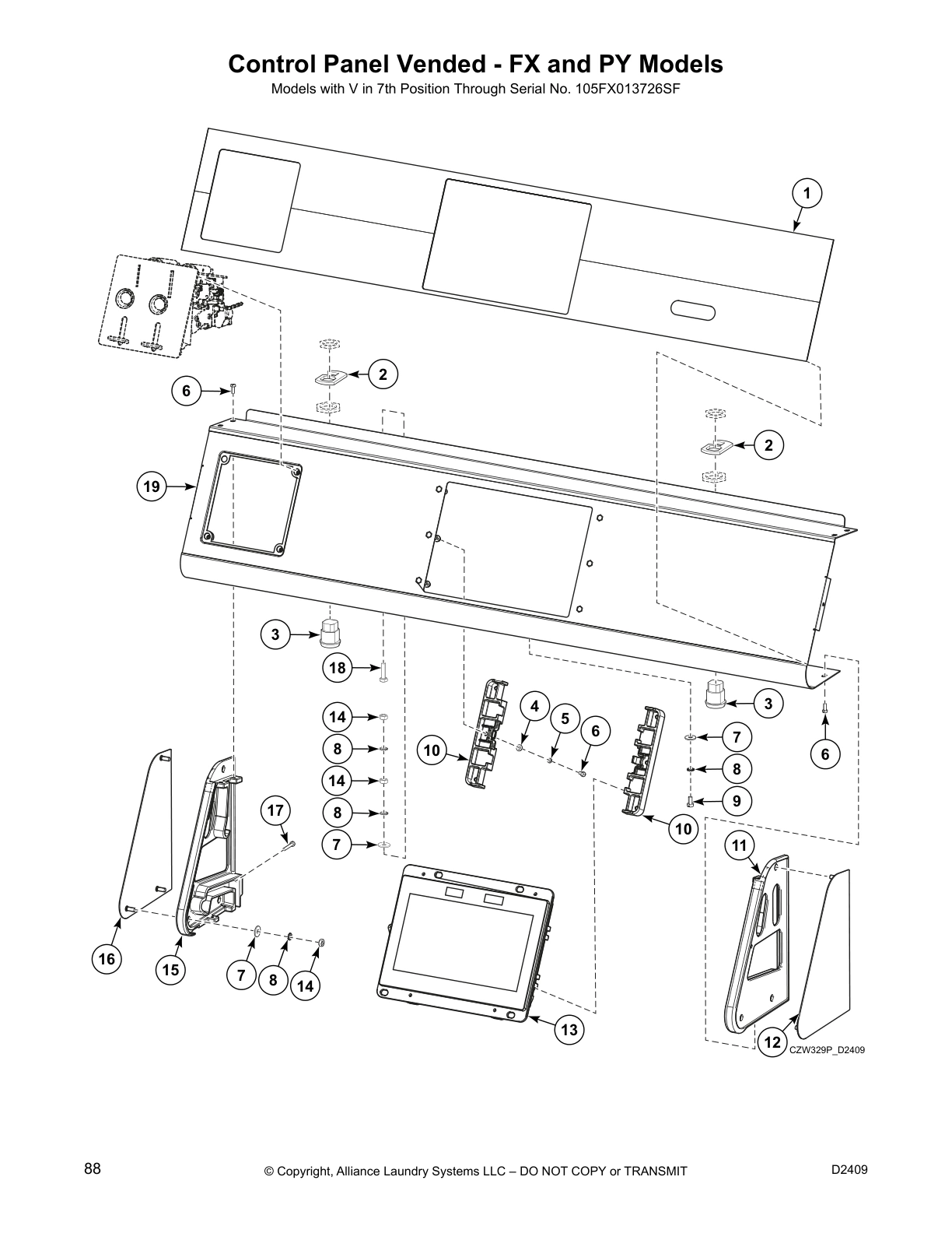 Control Panel Vended - FX and PY Models
