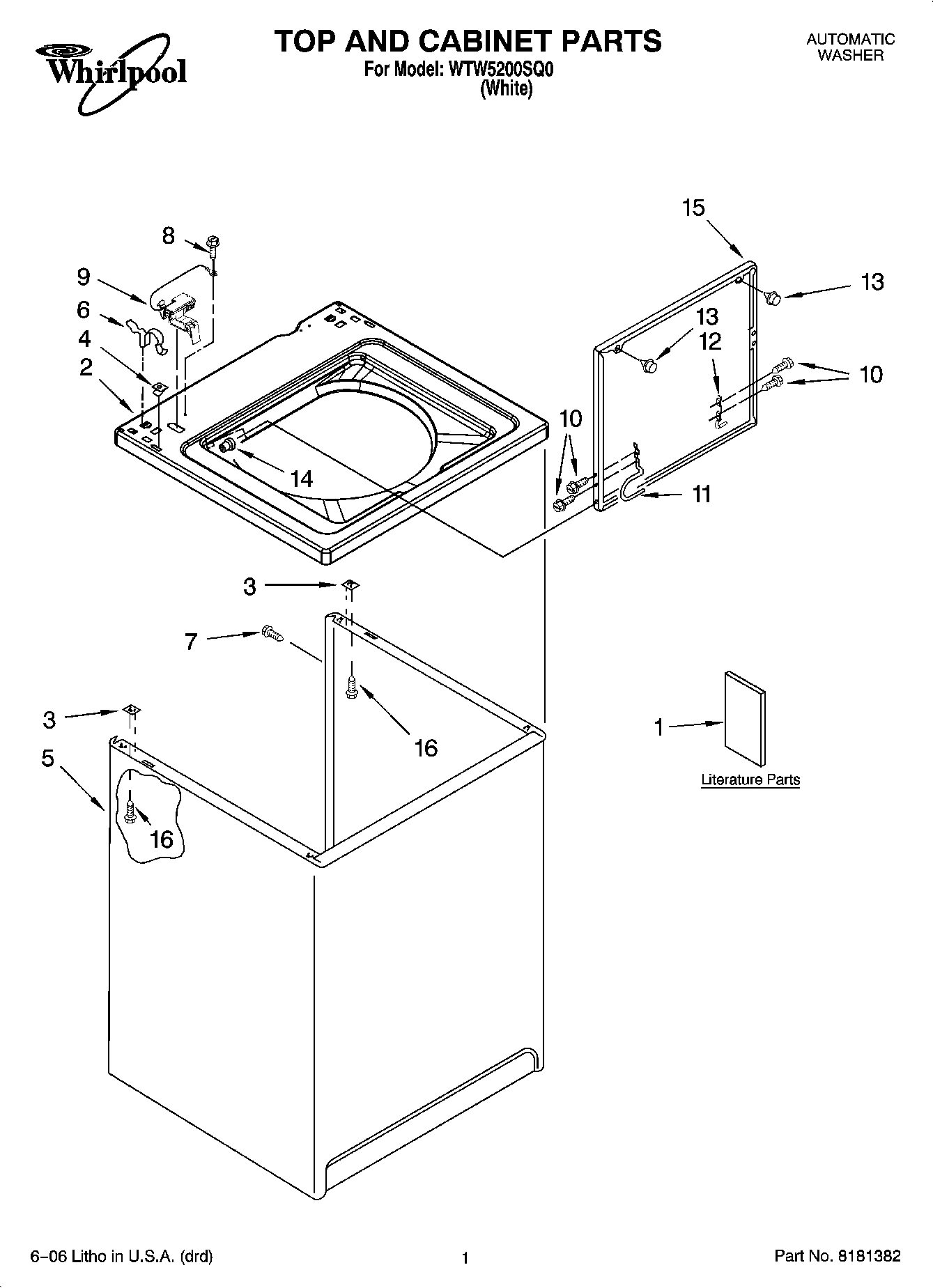 01 - TOP AND CABINET PARTS