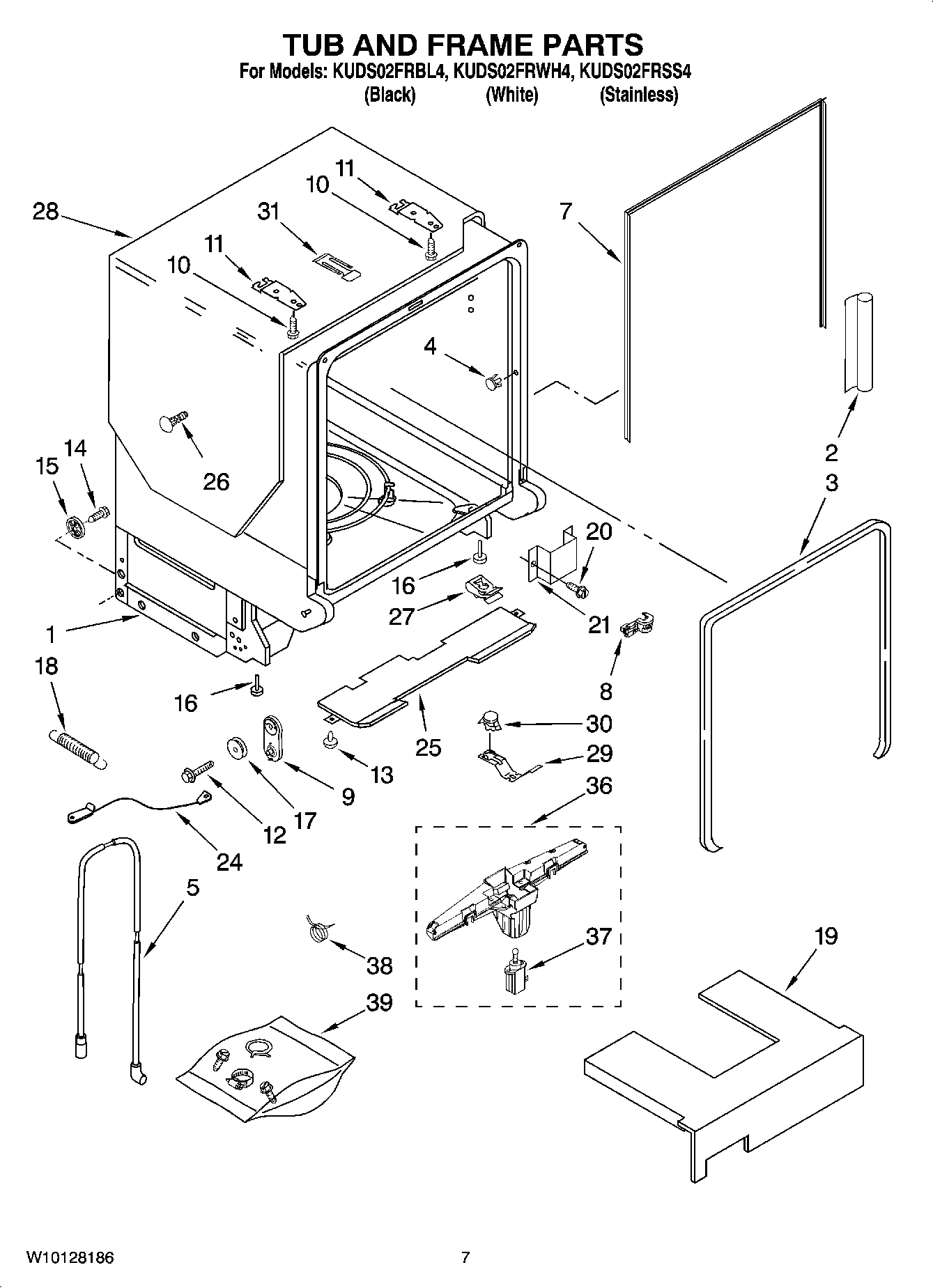 07 - TUB AND FRAME PARTS