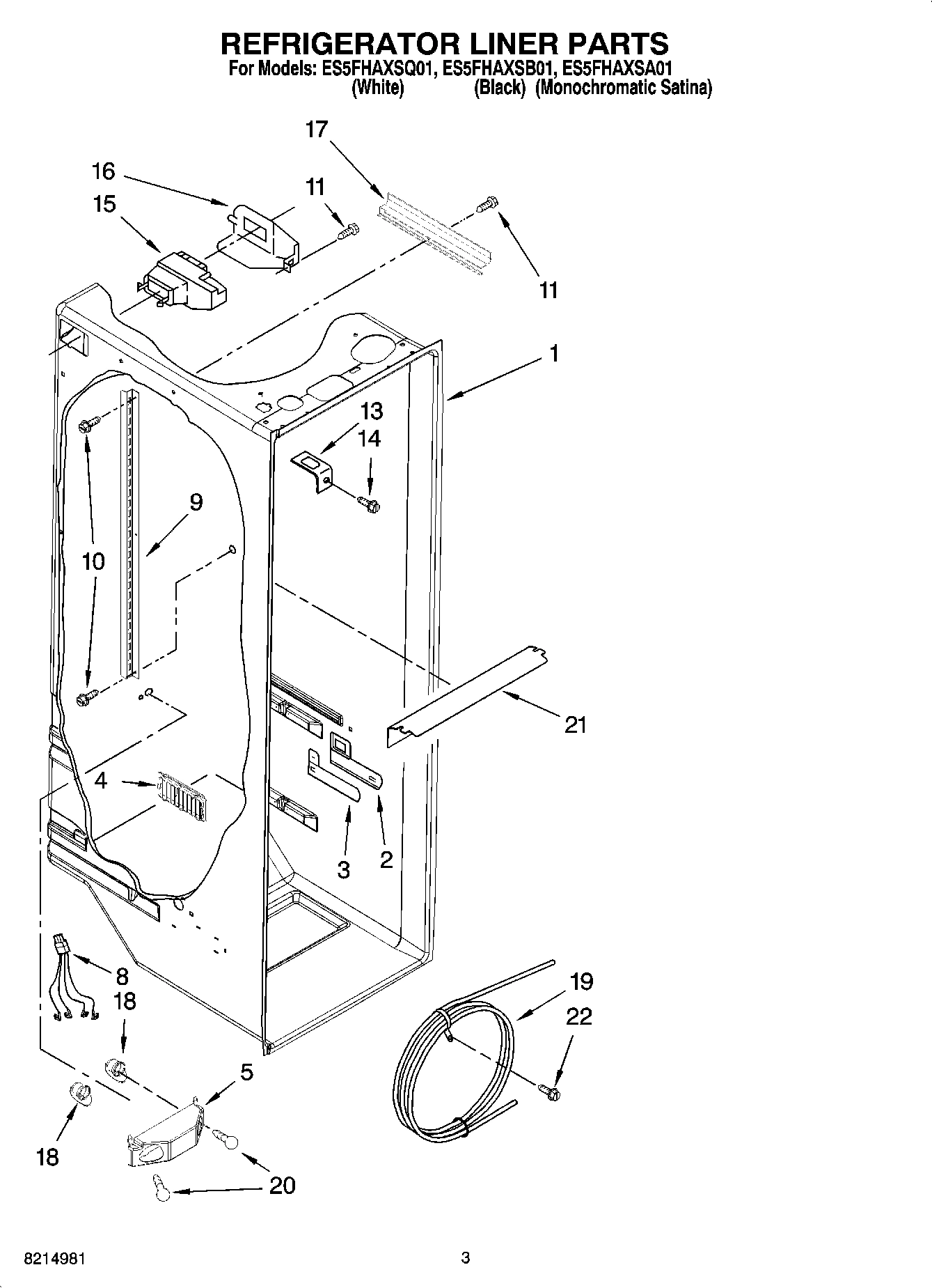 02 - REFRIGERATOR LINER PARTS