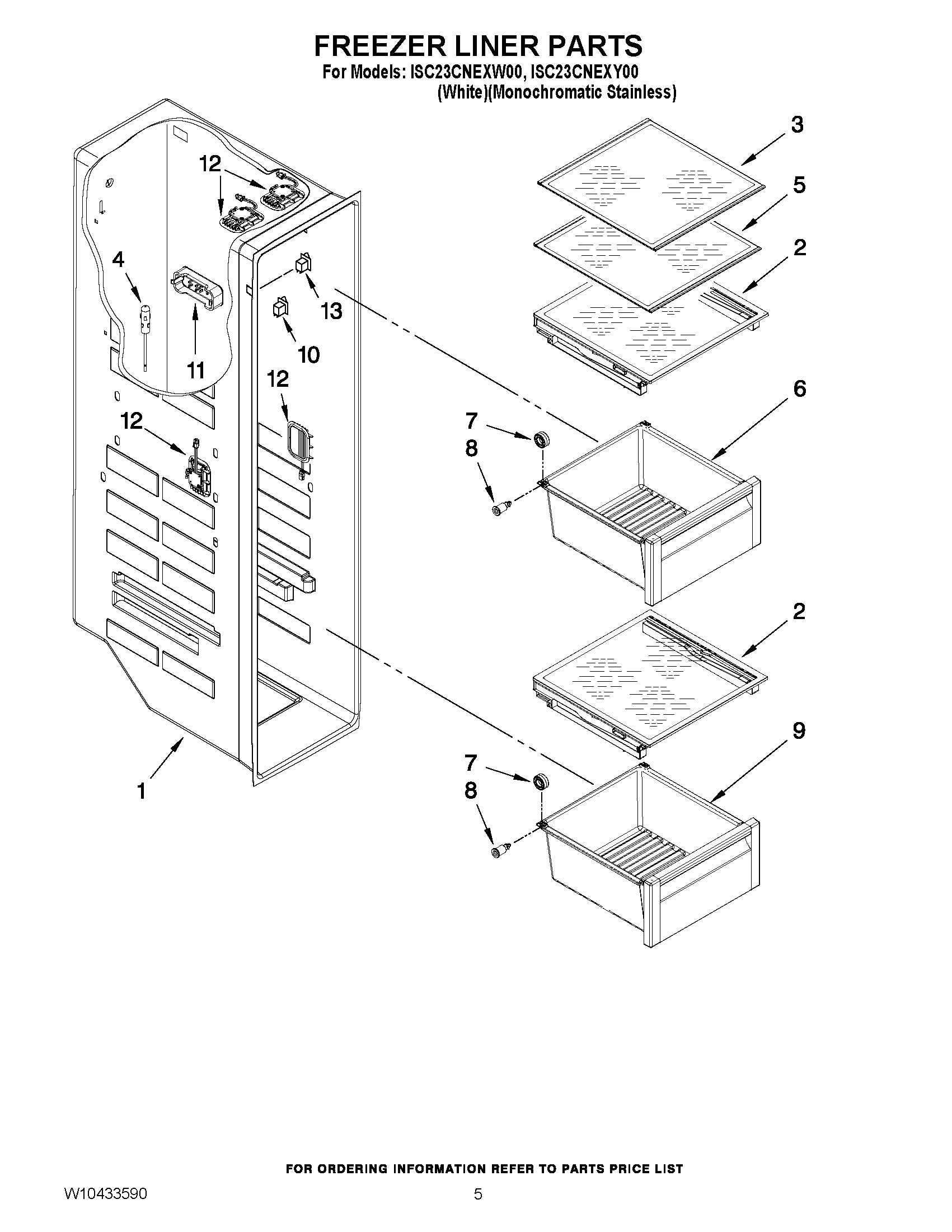 04 - FREEZER LINER PARTS