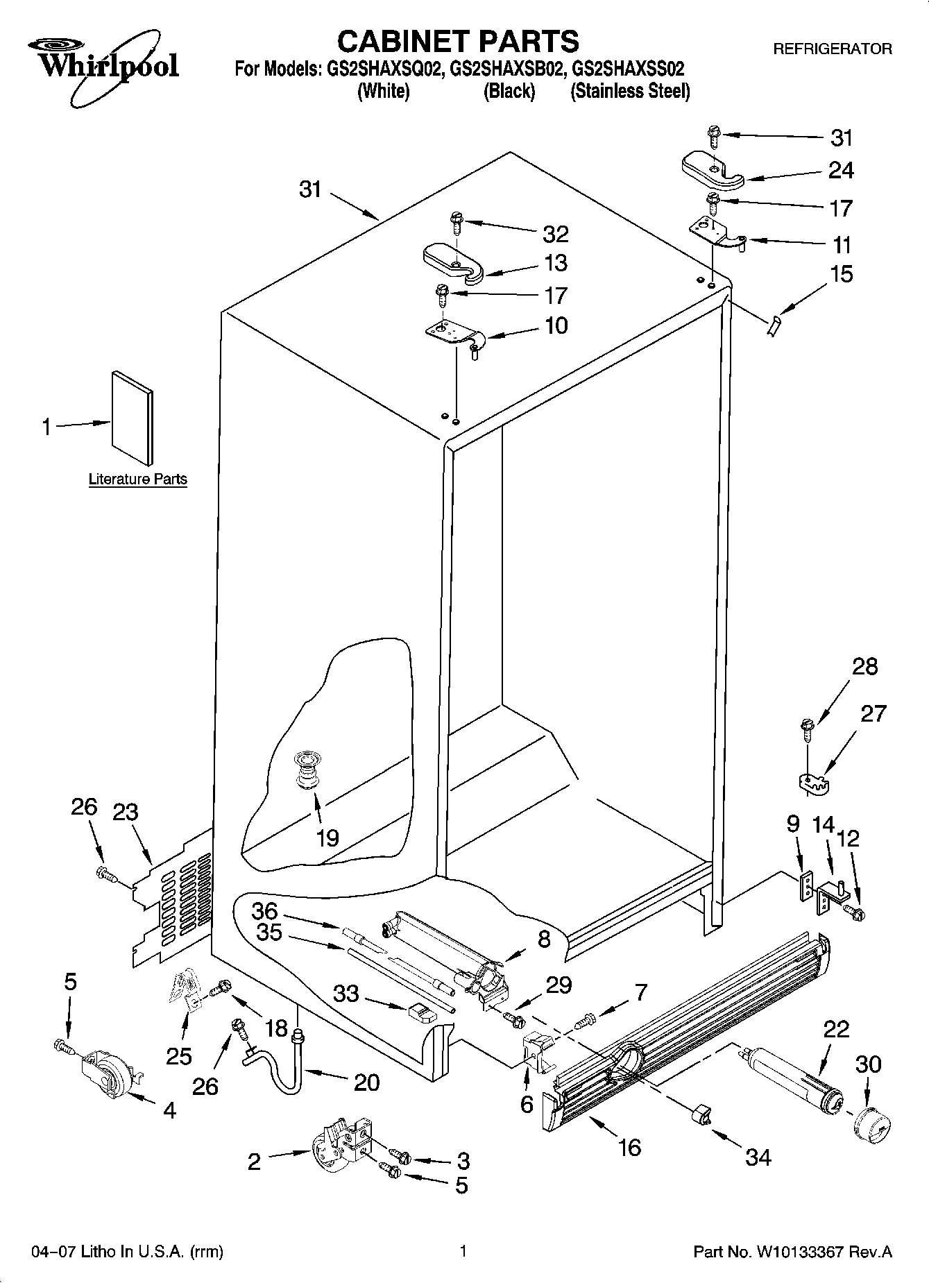 01 - CABINET PARTS