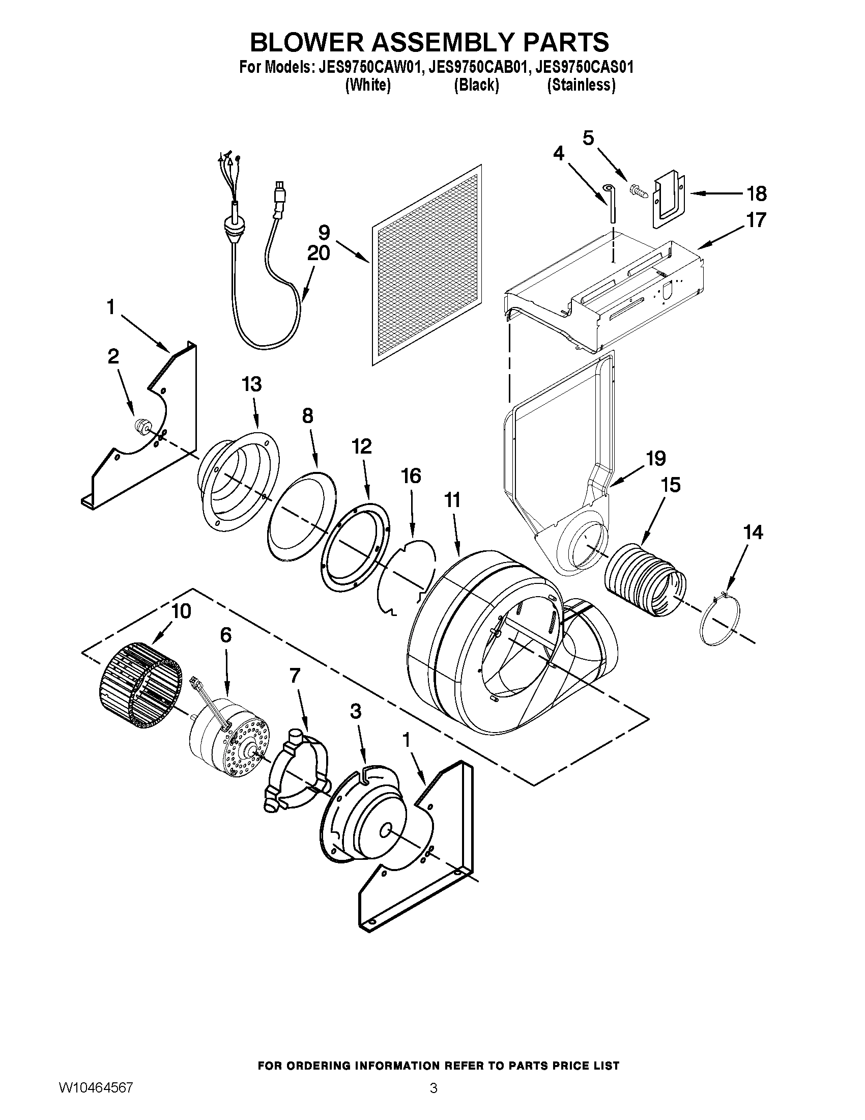 03 - BLOWER ASSEMBLY PARTS