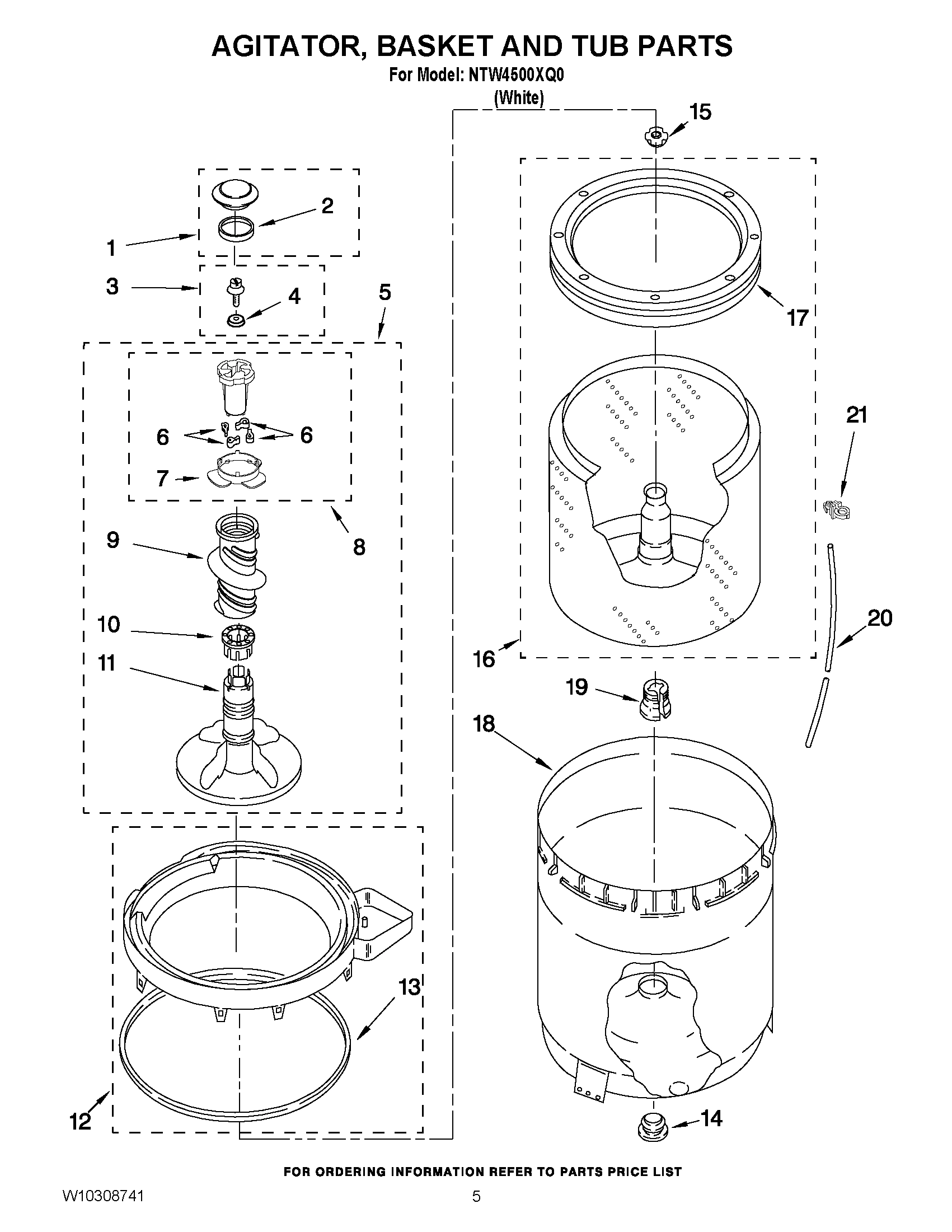 03 - AGITATOR, BASKET AND TUB PARTS