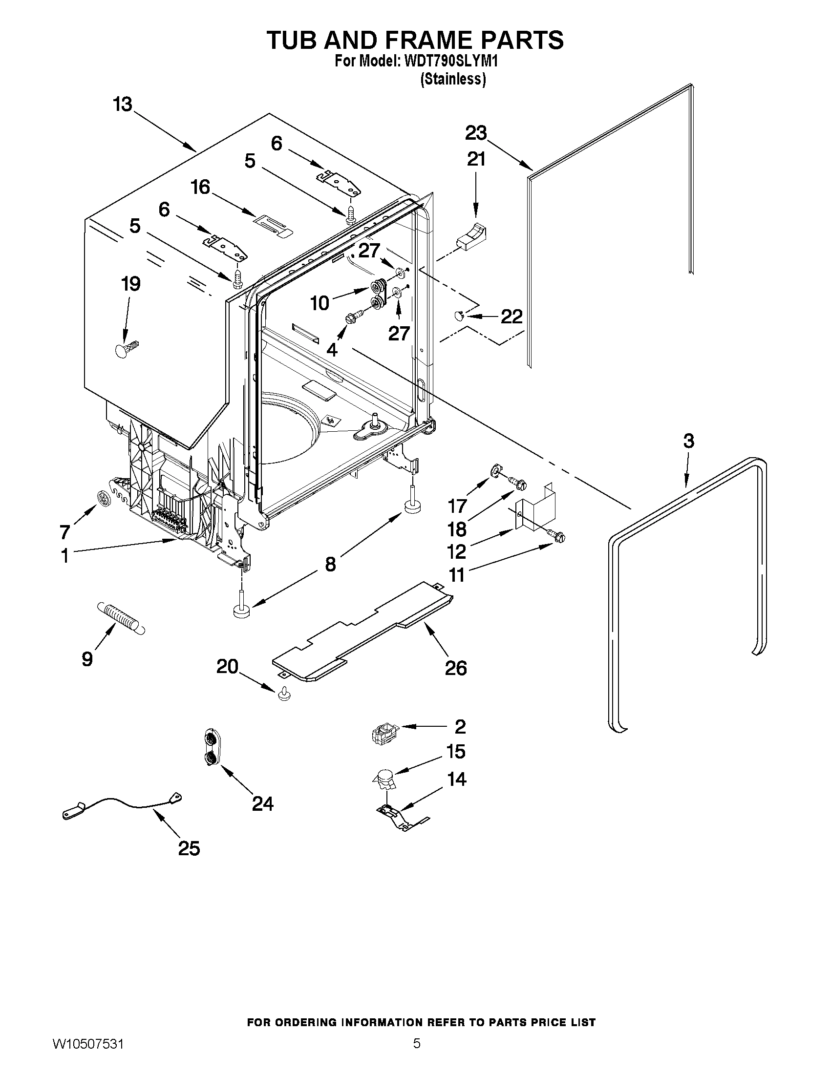 05 - TUB AND FRAME PARTS