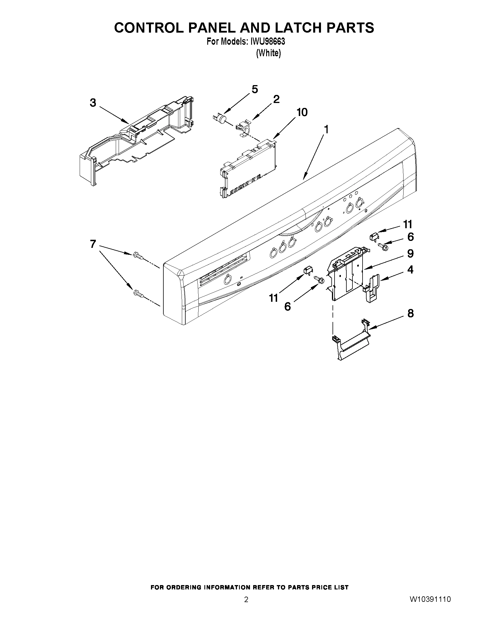 02 - CONTROL PANEL AND LATCH PARTS