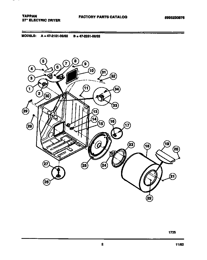 02 - CABINET AND COMPONENT PARTS