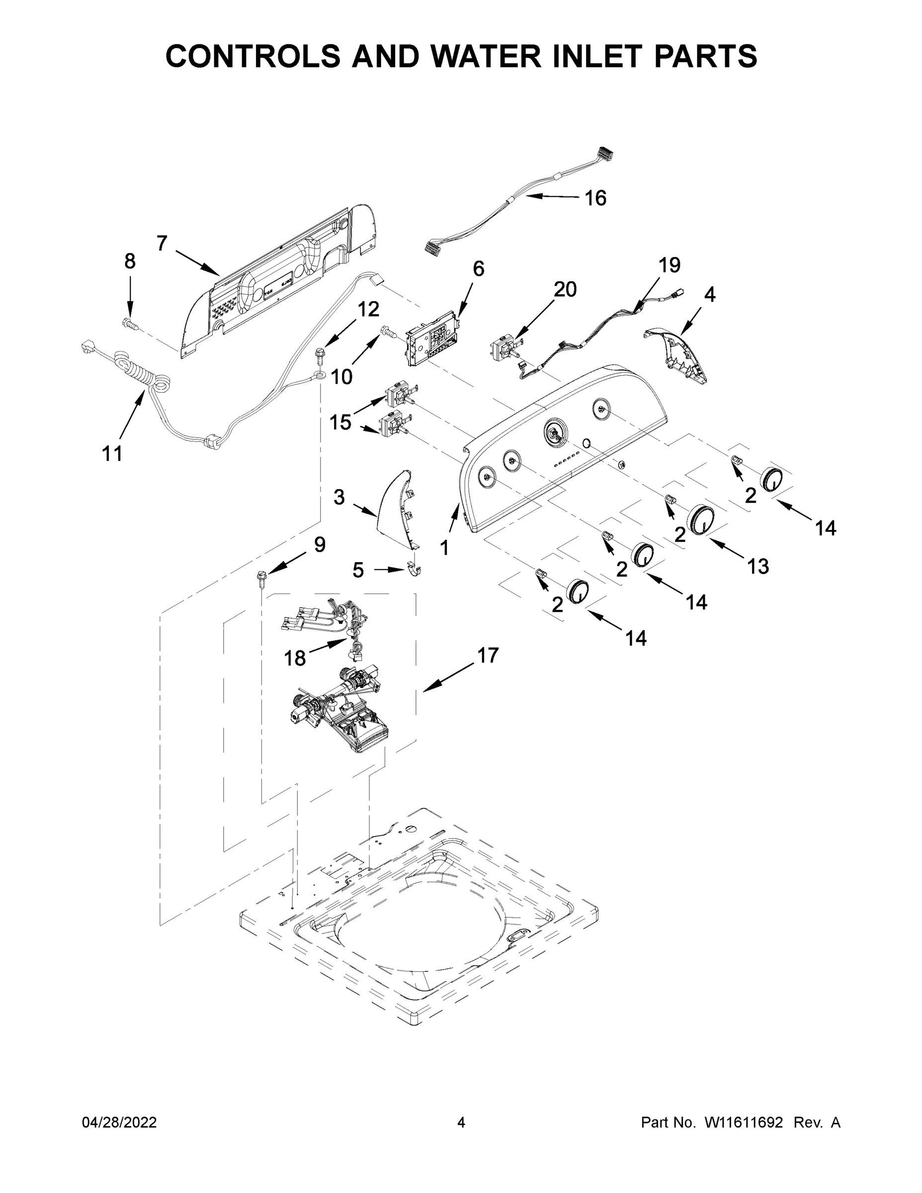 03 - CONTROLS AND WATER INLET PARTS