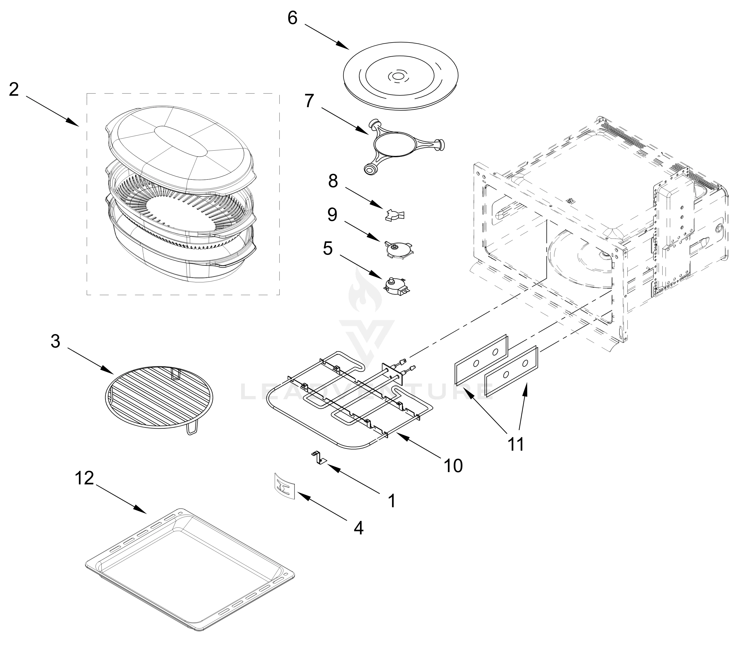 INTERNAL MICROWAVE PARTS