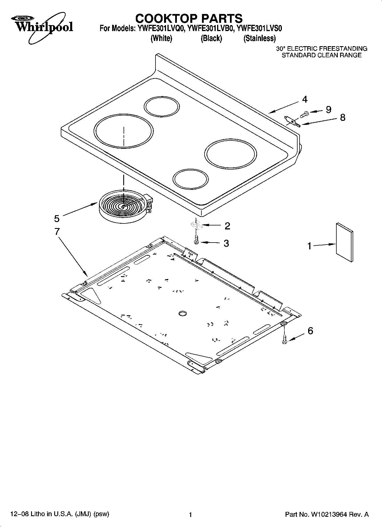 01 - COOKTOP PARTS