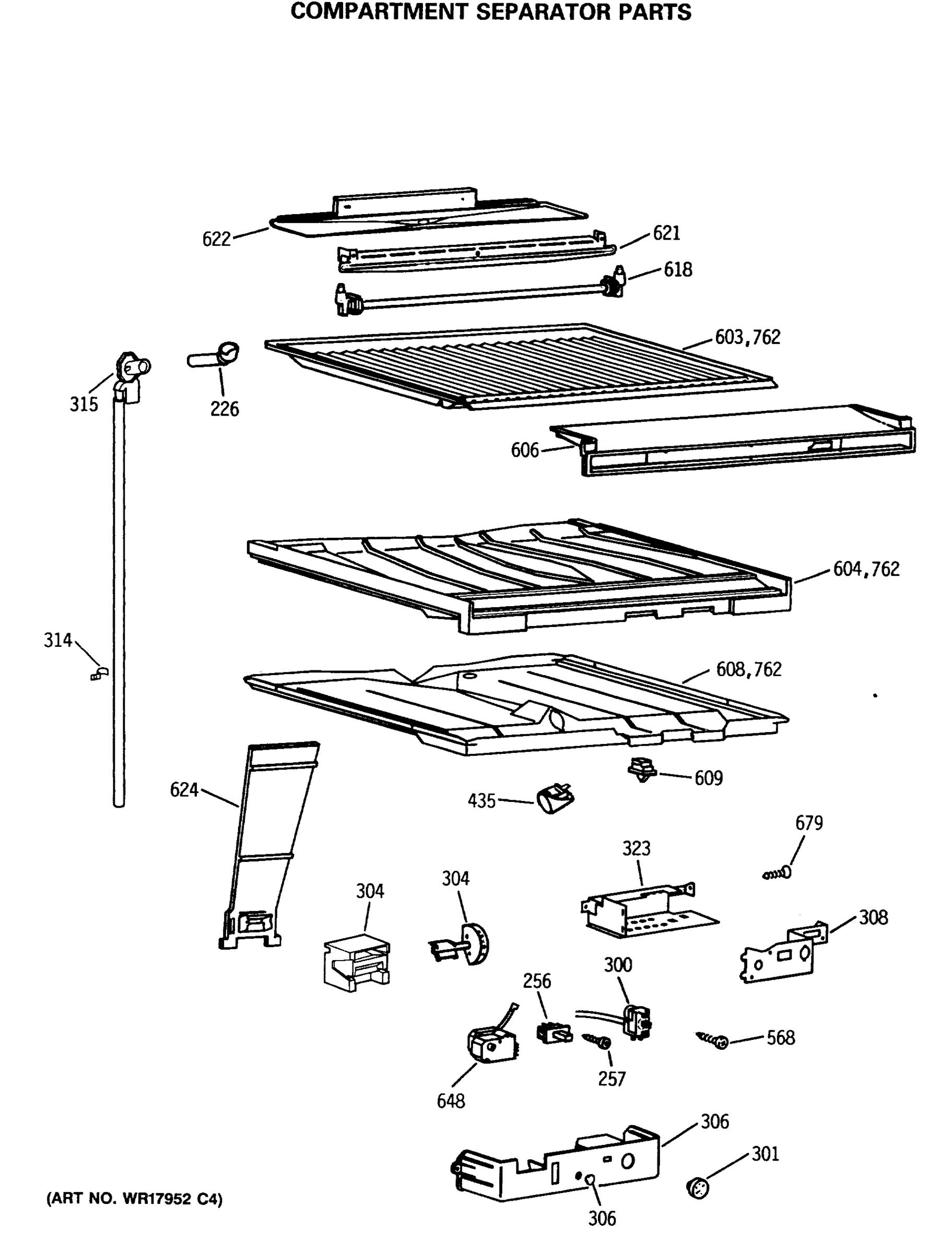 COMPARTMENT SEPARATOR PARTS